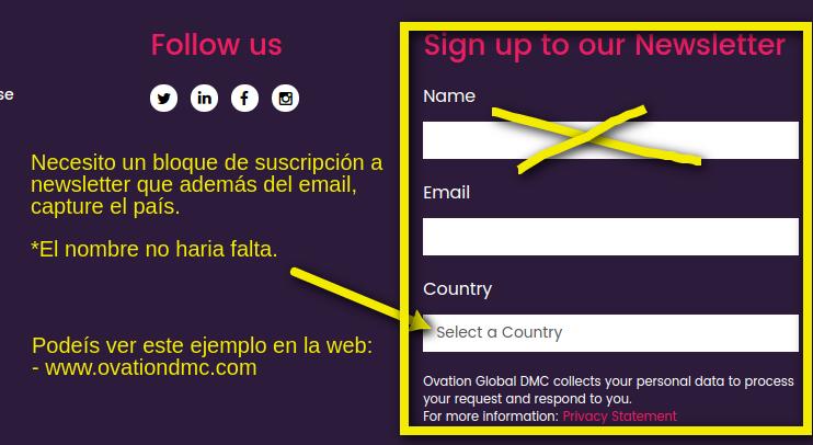 Bloc de newsletter a WordPress